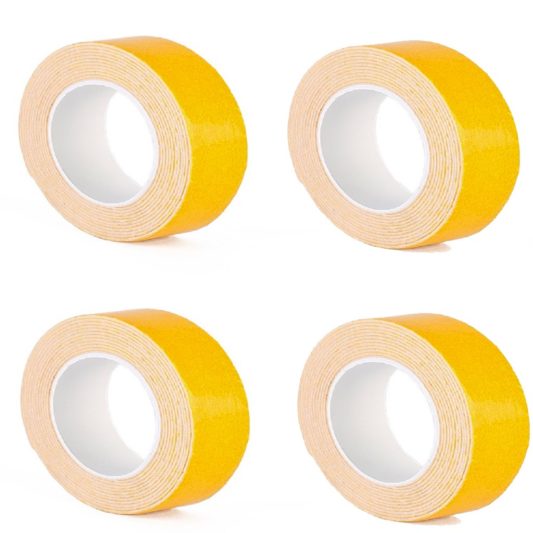 4 Adet - Çift Taraflı Köpük Bant 18 mm x 2 Metre Dayanıklı, Ultra Yapışma Özellikli