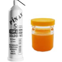 Pinax 5 Kanallı Lehim Teli 1.2mm Çap + Lehim Pastası 40 Gr. Set