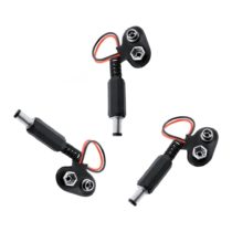 3 Adet - Arduino Uyumlu Jaklı 9V Pil Bağlantı Kablosu 9 Volt Pil Başlığı Jack Battery Connector