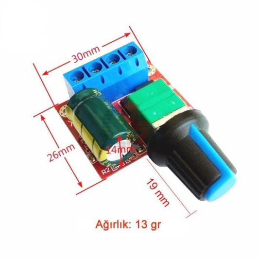 4.5V-35V - 5A 90W 12V Pwm DC Motor Hız Kontrol Devresi - Görsel 4