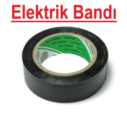 5 Adet - Elektrik Bandı Siyah - izole PVC Elektrik Bandı Bant - Görsel 3