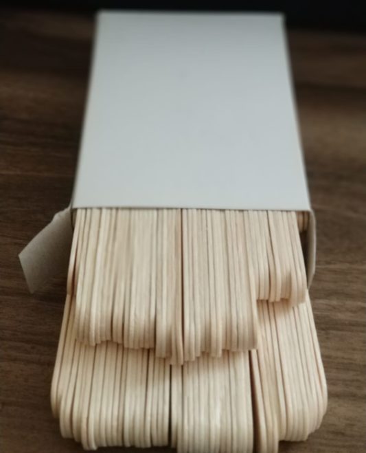 100 LÜK Abeslang Tahta Dil Çubuğu Basacağı - Ağda Spatulası, Spatula - Görsel 3