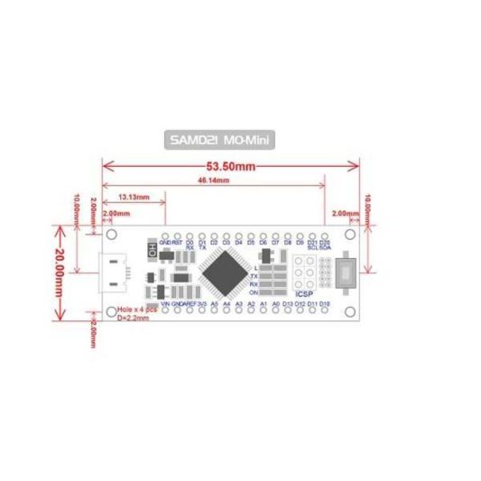SAMD21 M0-Mini 32-bit ARM Cortex M0 Core - Görsel 3
