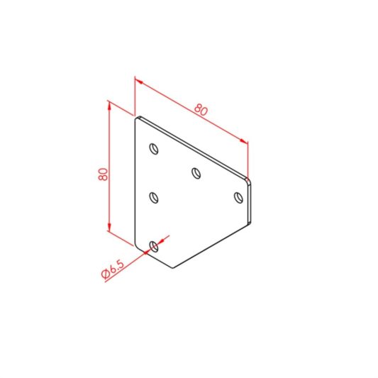 30x30 İki Yönlü Bağlantı Sacı - Sigma Profil Bağlantı Aparatı - Görsel 2