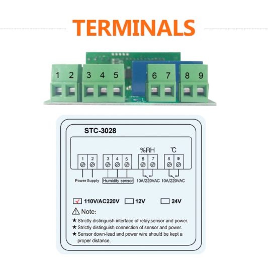 STC-3028 dijital sıcaklık nem ölçer 110-220V 10A termostat çift ekran termometre - Görsel 10
