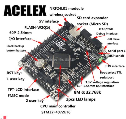 STM32F407ZET6 ARM Geliştirme Kartı - Görsel 3