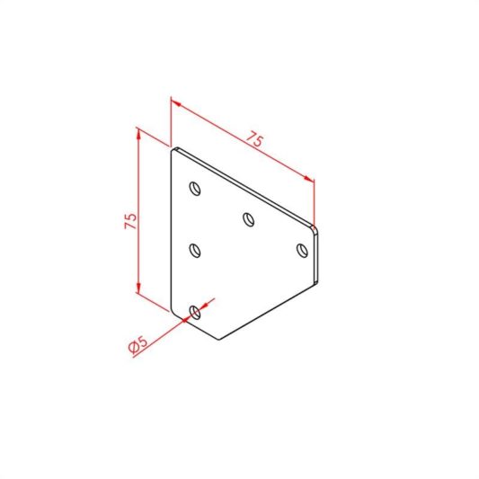 20x25 İki Yönlü Bağlantı Sacı - Sigma Profil Bağlantı Aparatı - Görsel 2