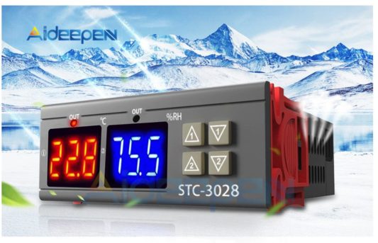 STC-3028 dijital sıcaklık nem ölçer 110-220V 10A termostat çift ekran termometre - Görsel 9