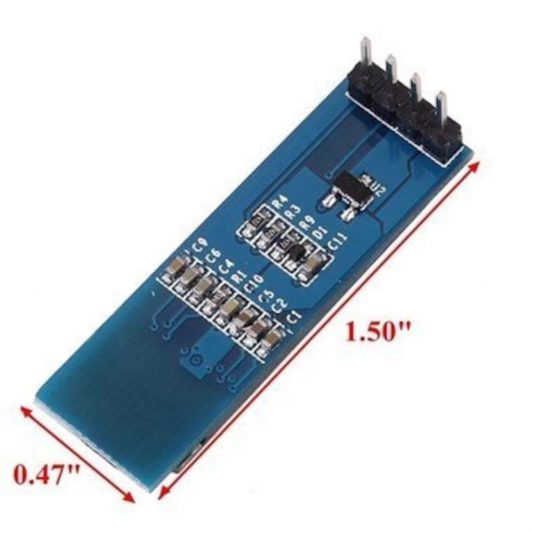 128x32 Oled Lcd Ekran 0.91 Inch SSD1306 (Arduino Uyumlu) - Mavi - Görsel 2