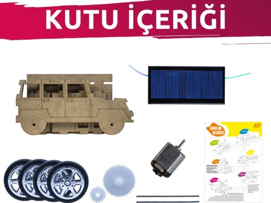 Emin İş Eğitimi Güneş Enerjili Araba Yapım Seti - Deney Seti Güneş Enerjisi Jeep - Görsel 4