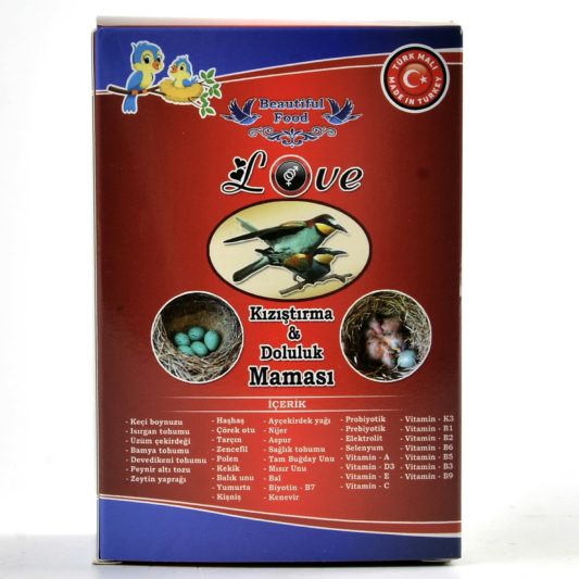 Beautiful Food Love Kızıştırma Doluluk Kuş Maması 250Gr + HEDİYE - Görsel 2