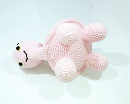Tosbik Amigurumi Kaplumbağa Büyük Boy Sağlıklı Çocuk Oyuncağı - Görsel 3