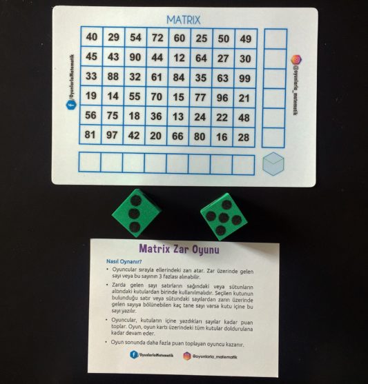 Matrix Zar Oyunu - Matematik İşlem Zeka Oyunu - Görsel 2