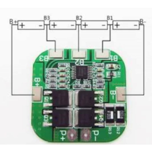 4S 20A 14.8V BMS Pil Koruma Balans Kartı 18650 lityum Li-ion Batarya - Görsel 2