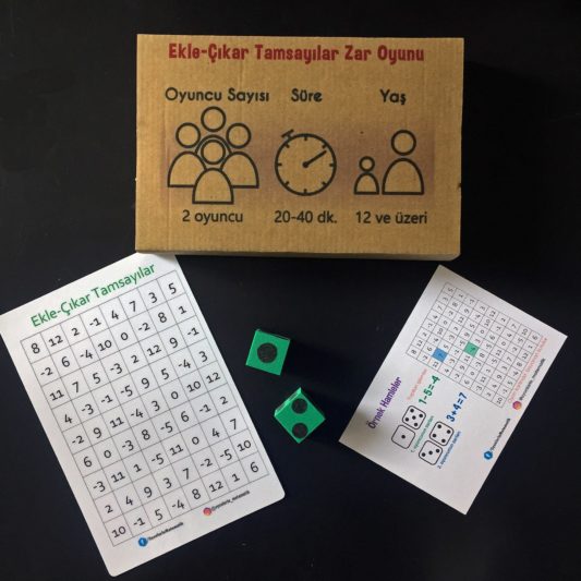 Ekle-Çıkar Tamsayılar Zar Oyunu - Matematik İşlem Zeka Oyunu