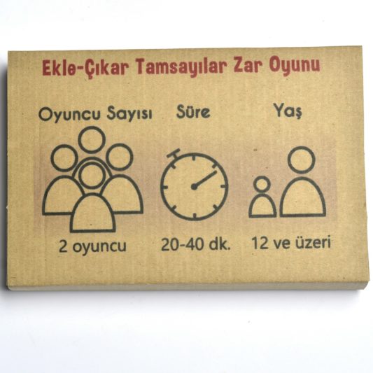 Ekle-Çıkar Tamsayılar Zar Oyunu - Matematik İşlem Zeka Oyunu - Görsel 3