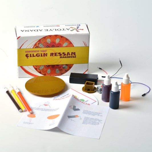 Çılgın Ressam Robot - Spin Art STEM Kodlama Robotik DIY Kit Kendin Yap Robotu - Görsel 4