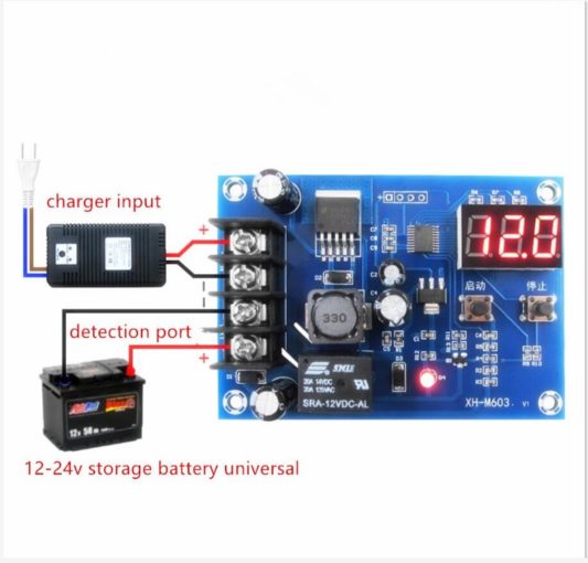 HW-632 12-24V Akü Şarj Kontrol Modülü Güneş, Lityum Li-on Batarya - Görsel 4