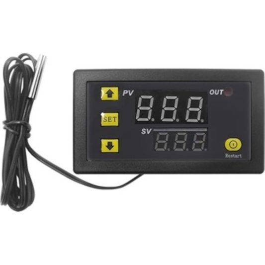 220V AC Dijital sıcaklık kontrol cihazı LED Ekran Termostat W3230 - Görsel 2
