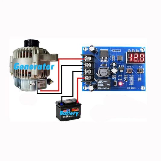 HW-632 12-24V Akü Şarj Kontrol Modülü Güneş, Lityum Li-on Batarya - Görsel 3