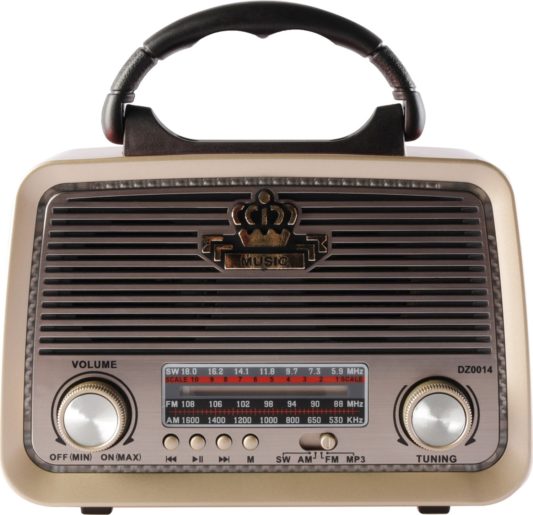 MF Product Acoustic 0189 Retro Kablosuz Radyolu Bluetooth Kırmızı Hoparlör