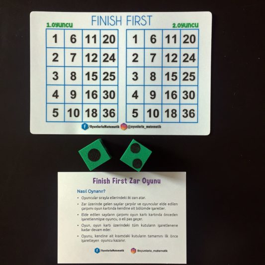 Finish First Zar Oyunu - Matematik İşlem Zeka Oyunu - Görsel 2