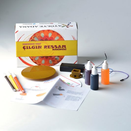 Çılgın Ressam Robot - Spin Art STEM Kodlama Robotik DIY Kit Kendin Yap Robotu
