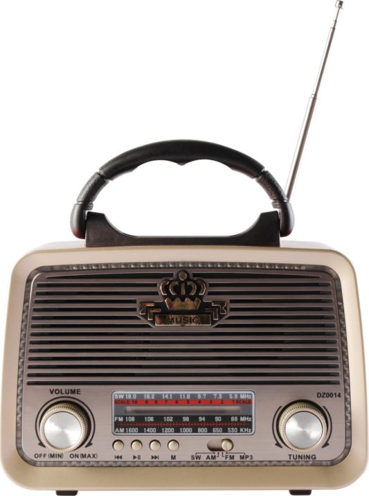 MF Product Acoustic 0189 Retro Kablosuz Radyolu Bluetooth Kırmızı Hoparlör - Görsel 3