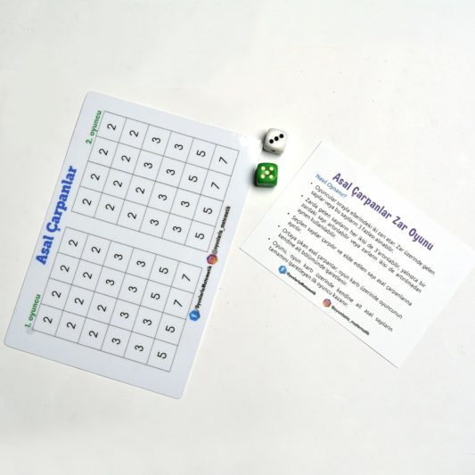 Asal Sayılar Zar Oyunu - Matematik İşlem Zeka Oyunu - Görsel 4