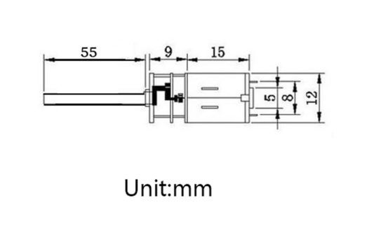 N20 6v 300rmp 12mm Redüktörlü Dc Motor Vidalı Uzun Mil M3 Vida - Görsel 4