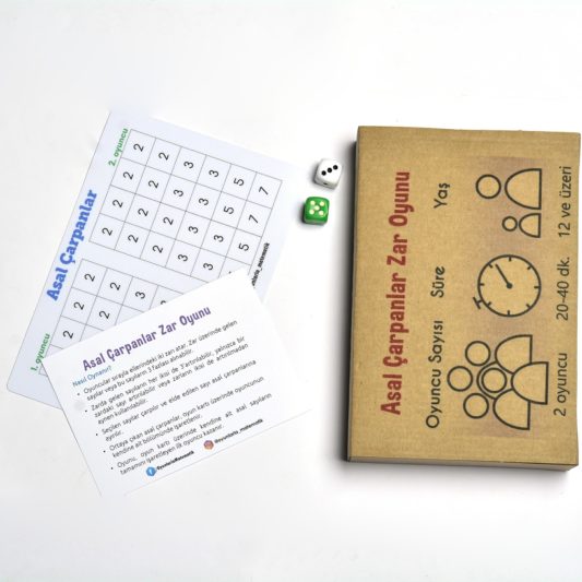 Asal Sayılar Zar Oyunu - Matematik İşlem Zeka Oyunu - Görsel 5