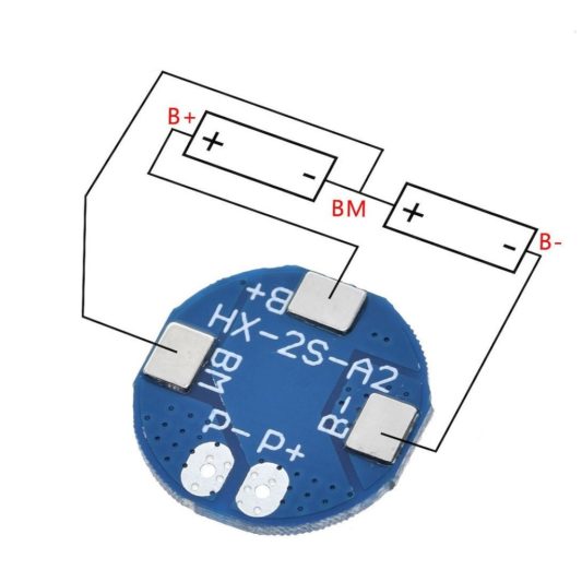 2S 5A 7.4V BMS Pil Koruma Balans Kartı 18650 lityum Li-ion Batarya - Görsel 3