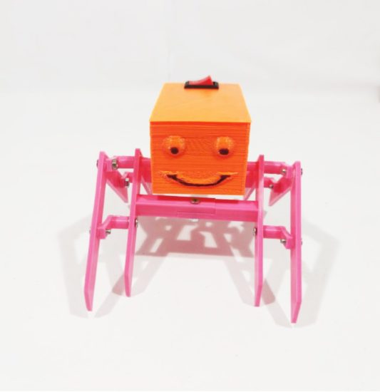 3D Basit Örümcek Robot Yapım Seti, STEM Set, Spider Robotik Kit, Kurulu Şekilde - Görsel 5