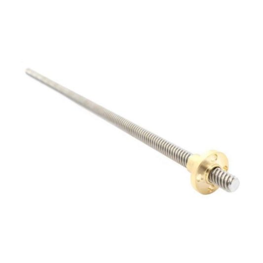 T8 Lead Screw 300mm x 8mm - 3D Yazıcı Vidalı Trapez Mil Somun Paslanmaz 4 Hatve - Görsel 2
