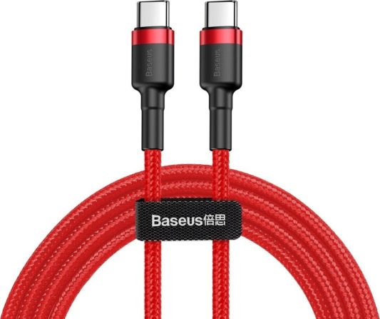 Baseus Cafule Type-C PD2.0 20V 60W 3A 1mt Kablo Kırmızı CATKLF-G09