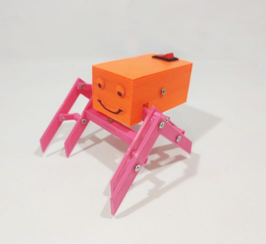 3D Basit Örümcek Robot Yapım Seti, STEM Set, Spider Robotik Kit, Kurulu Şekilde - Görsel 3