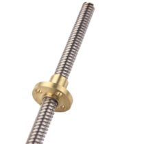 T8 Lead Screw 300mm x 8mm - 3D Yazıcı Vidalı Trapez Mil Somun Paslanmaz 4 Hatve