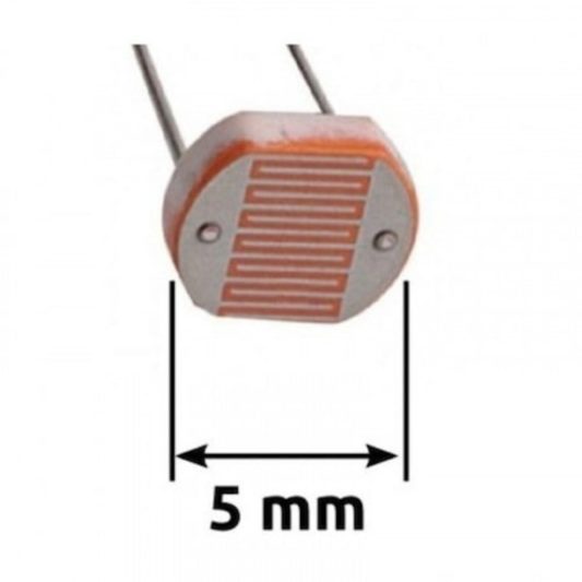5 Adet - 5mm LDR - Foto Direnç Arduino LDR Işık Sensörü - Görsel 2