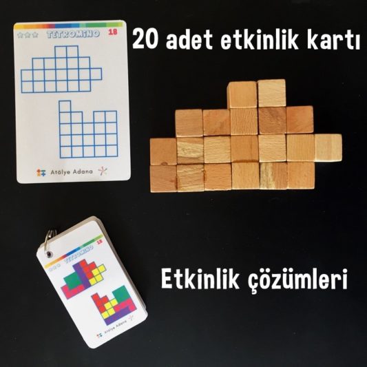 Tetromino - Matematik Akıl Zeka Mantık Oyunu - Ahşap - Görsel 2