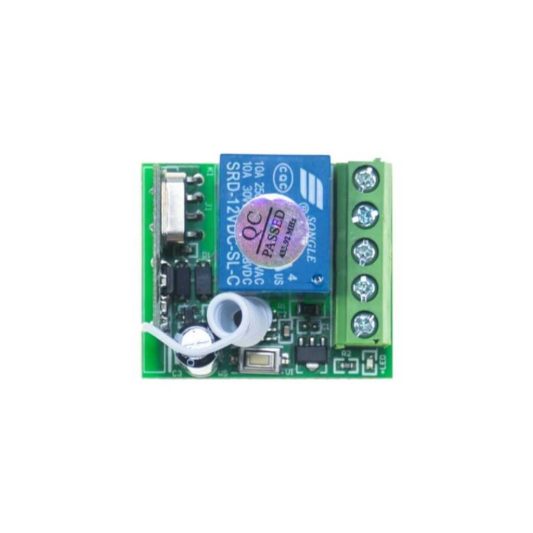 1 Kanal 433 MHz 12V Kablosuz RF Alıcılı Röle Kartı - Görsel 3