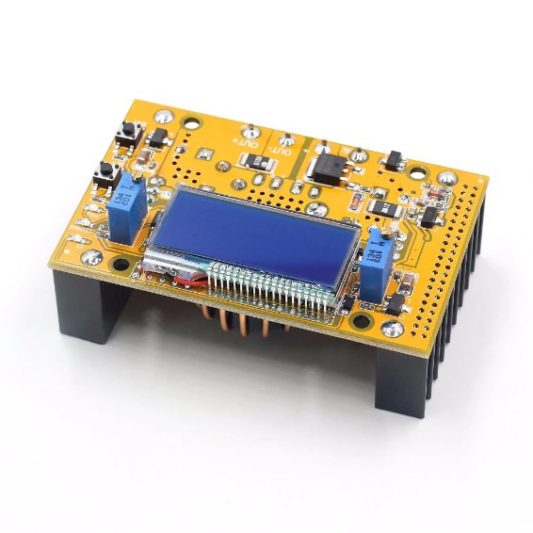 Dc-Dc Converter LCD Ekran Voltaj Akım Göstergeli 10-32V -> 11-60V - Görsel 3
