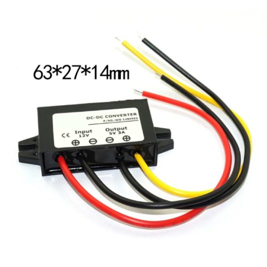 12V için 5V 3A 15W DC DC Converter Su Geçirmez Araba Uyumlu Konverter Dönüştürücü - Görsel 3