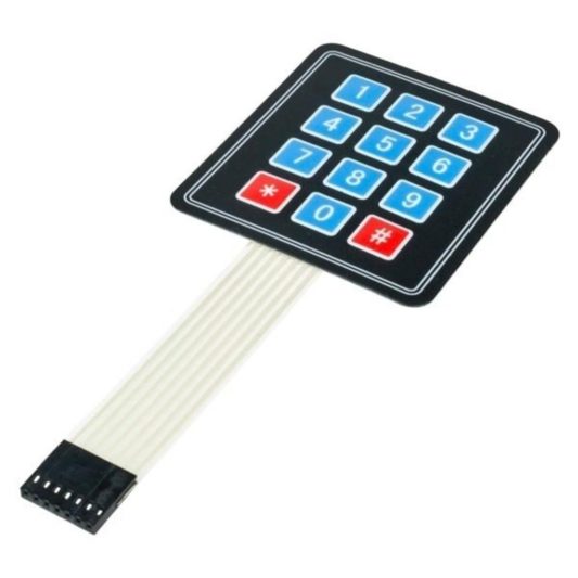 Tuş Takımı Arduino 4x3 Tuş Takım Mebran Modül Set Keypad - Görsel 2