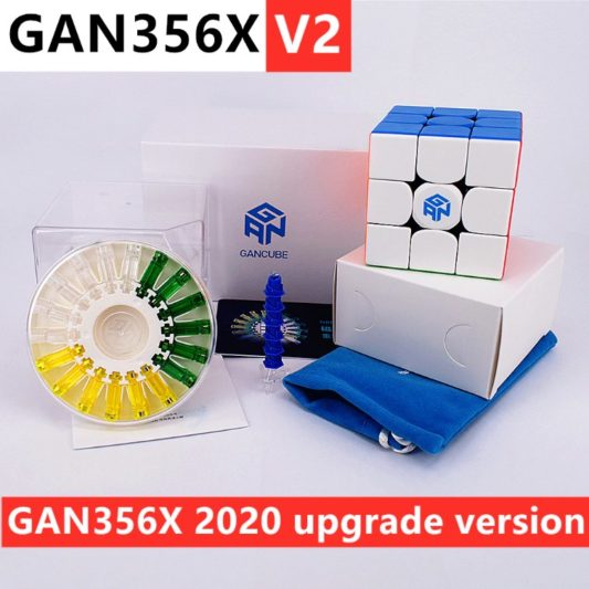 GAN356X V2 manyetik 3x3x3 sihirli küp 3x3 Zeka Küpü 3x3x3 Hızlı Eğitici Zeka Küpü - Görsel 2