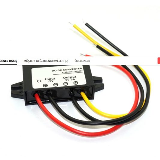 12V için 5V 3A 15W DC DC Converter Su Geçirmez Araba Uyumlu Konverter Dönüştürücü - Görsel 2