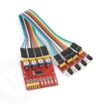 Arduino 4 Kanal Çizgi İzleyen Sensör Seti - 4 Way Tracking Module