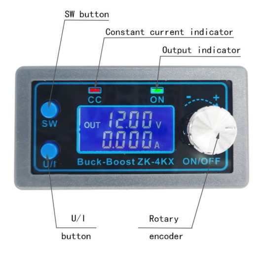 ZK-4KX DC DC Buck Boost dönüştürücü CC CV 0.5-30V 4A güç modülü ayarlanabilir regüle - Görsel 5
