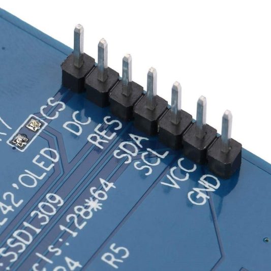 2.42 İnç 128x64 I2C/SPI OLED Blue Grafik LCD Ekran SSD1309 Mavi - Görsel 5