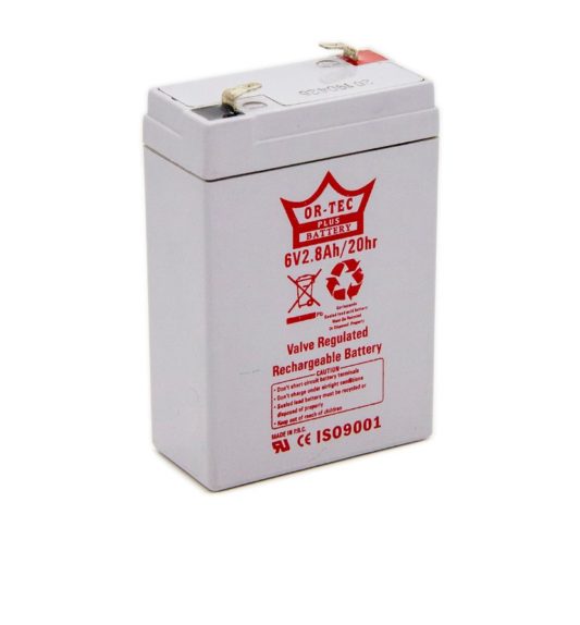 Or-Tec Plus 6V 2.8AH Bakımsız Kuru Akü (Işıldak ve Terazi Çeşitleri ile Uyumlu)