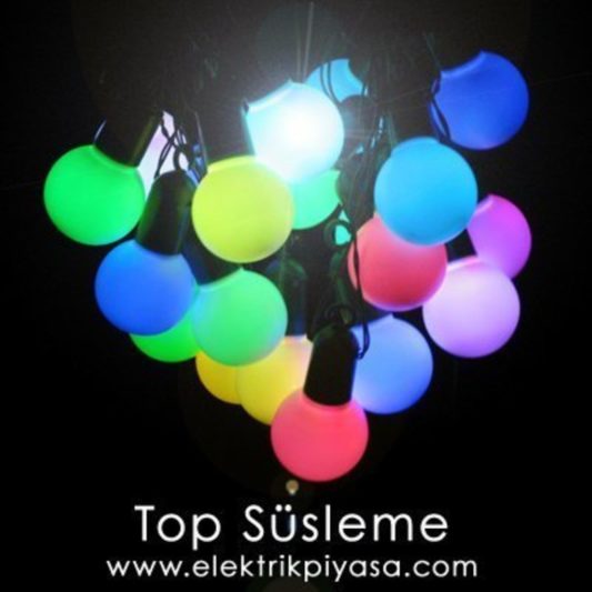 5 Metre Renkli Dekoratif Top Led Aydınlatma Süsü - Görsel 2